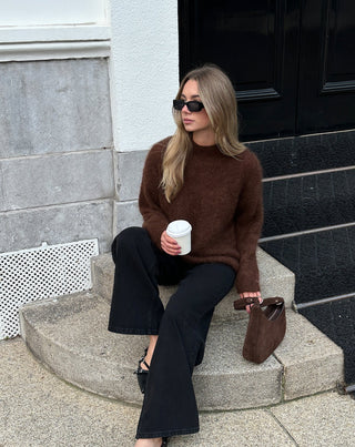 SAC EN SUEDE VIVIAN MARRON