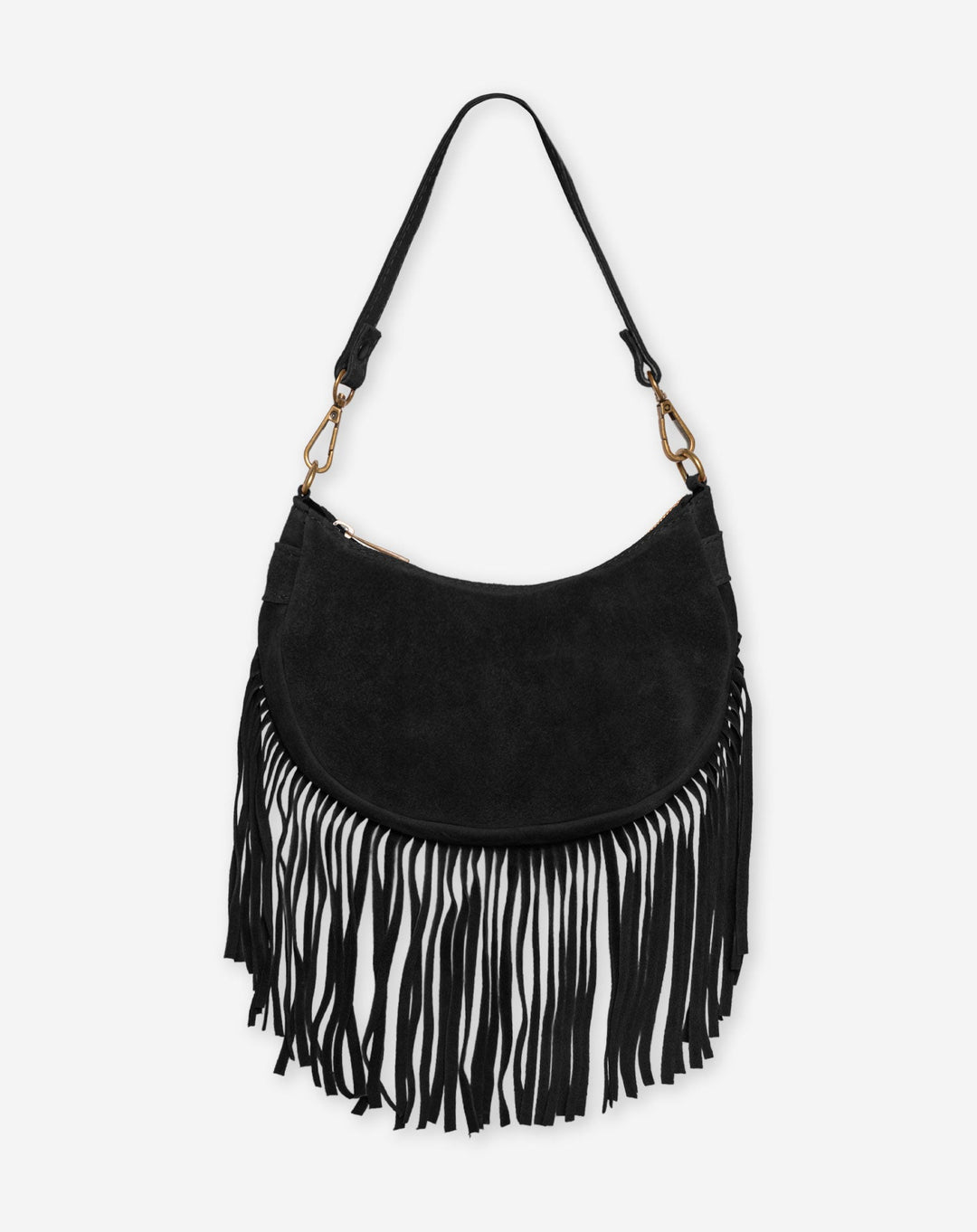 SAC EN SUEDE À FRANGES NAOMY NOIR