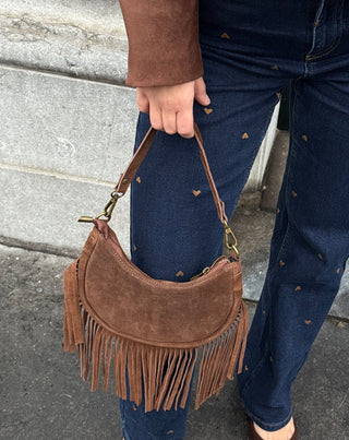 SAC EN SUÉDINE À FRANGES NAOMY BRUN