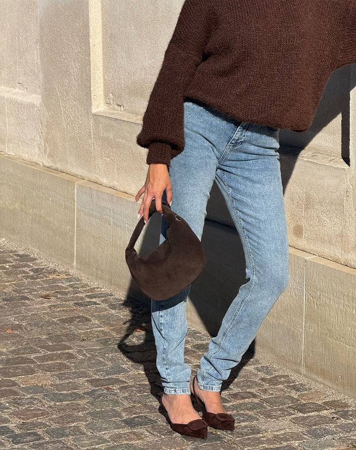 SAC EN SUÉDINE NOEUD MIMMI BRUN