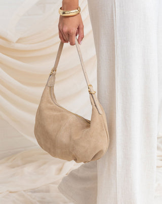 SAC EN SUÉDINE BEIGE MERLE