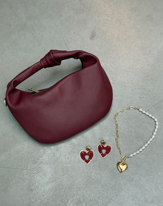 SAC KNOTTÉ MIMMI BORDEAUX