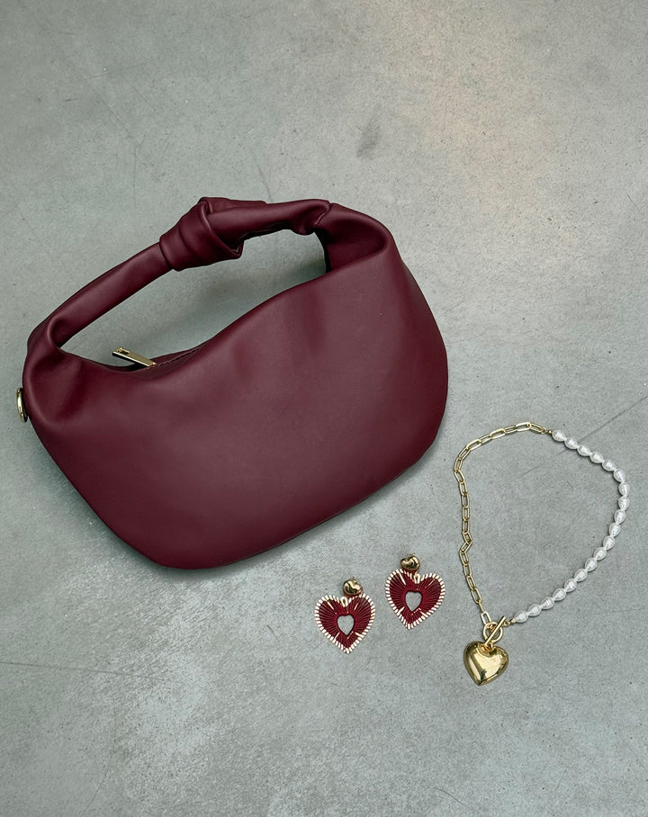 SAC KNOTTÉ MIMMI BORDEAUX