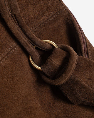 SAC EN SUEDE KIKI MARRON