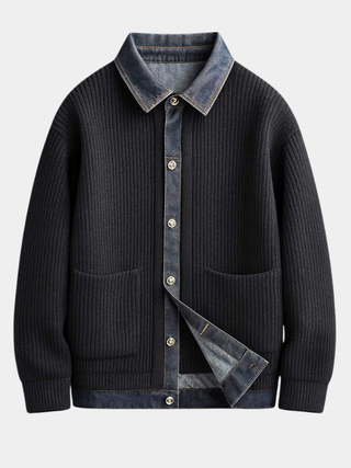 BRYNOUVELLE | Veste en Denim et Tricot pour Hommes