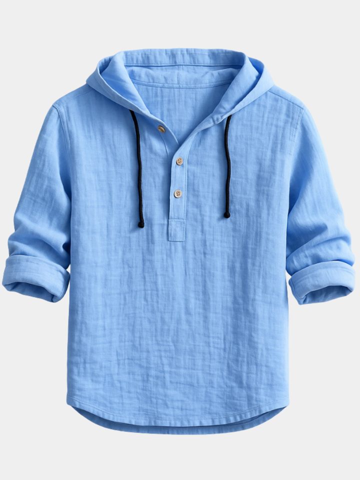 BRYNOUVELLE | HOODIE EN MÉLANGE DE LIN POUR HOMMES