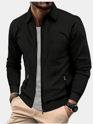 BRYNOUVELLE | Cardigan Homme à Col Montant et Fermeture Éclair