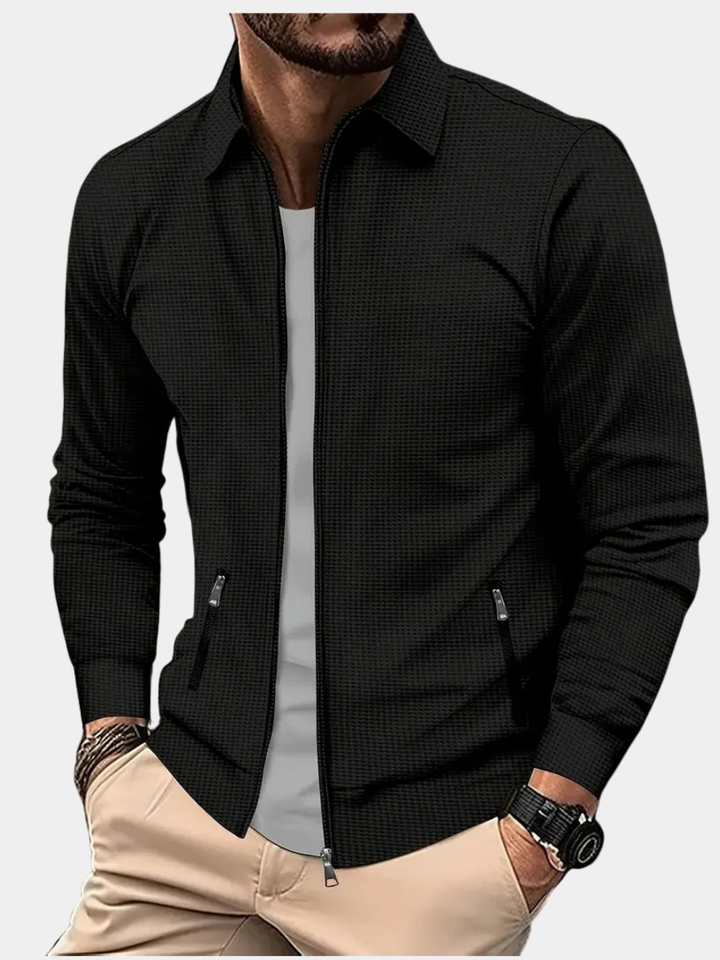 BRYNOUVELLE | Cardigan Homme à Col Montant et Fermeture Éclair