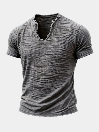 BRYNOUVELLE | T-Shirt Délavé à Col V pour Hommes