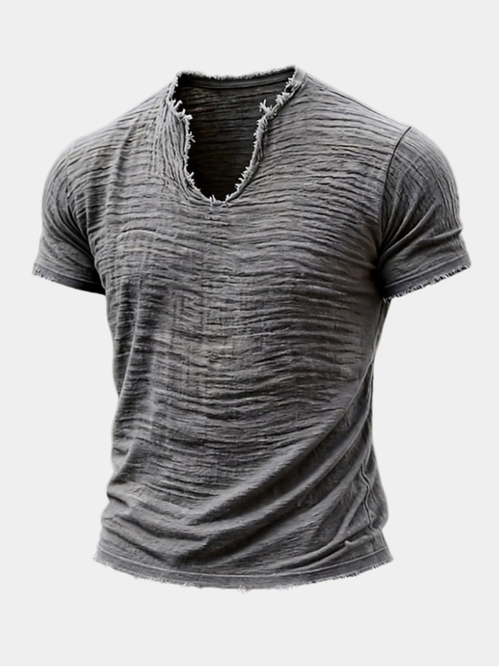 BRYNOUVELLE | T-Shirt Délavé à Col V pour Hommes