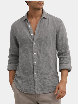 BRYNOUVELLE | Chemise en Lin à Col Ouvert pour Homme