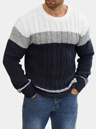 BRYNOUVELLE | Pull en Maille Color Block pour Hommes