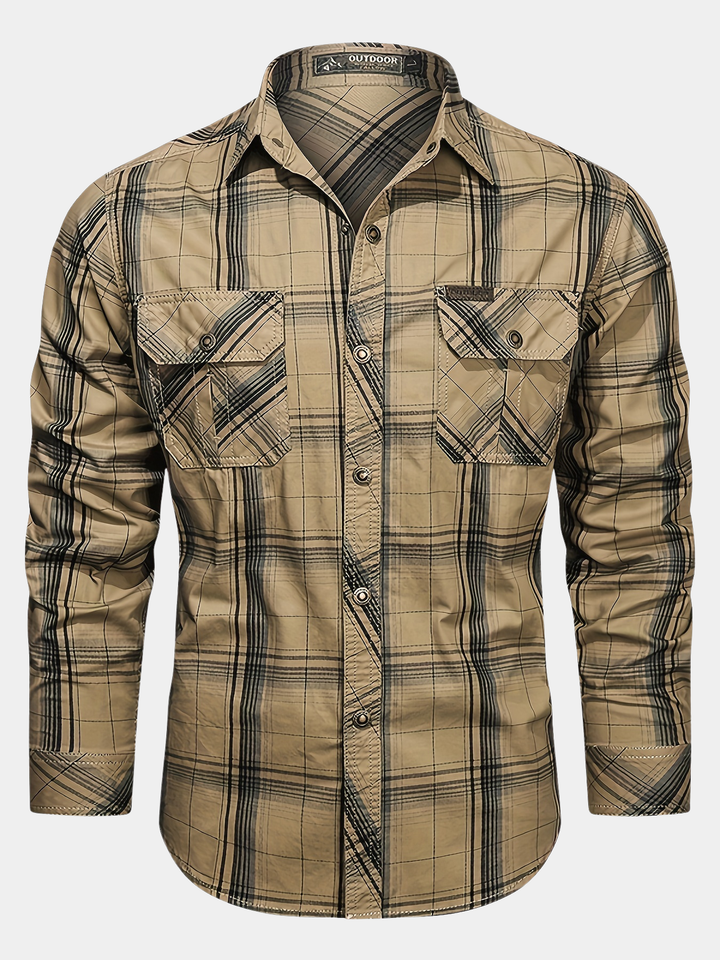 BRYNOUVELLE | Chemise en Coton à Revers pour Homme