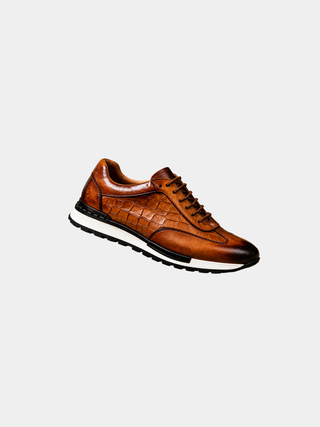 BRYNOUVELLE | Baskets en Cuir Texturé pour Hommes