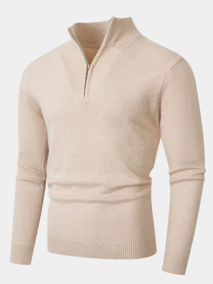 BRYNOUVELLE | Pull en Maille à Demi-Fermeture Éclair pour Homme