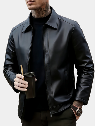 BRYNOUVELLE | Veste Classique en Cuir pour Hommes