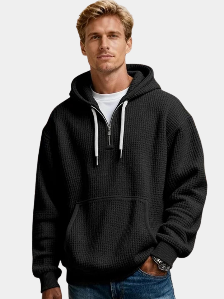 BRYNOUVELLE | SWEAT À CAPUCHE EN TEXTURE TISSÉE POUR HOMME