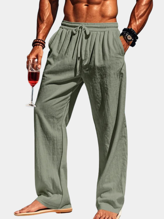 BRYNOUVELLE | PANTALON LIN AZUR POUR HOMME