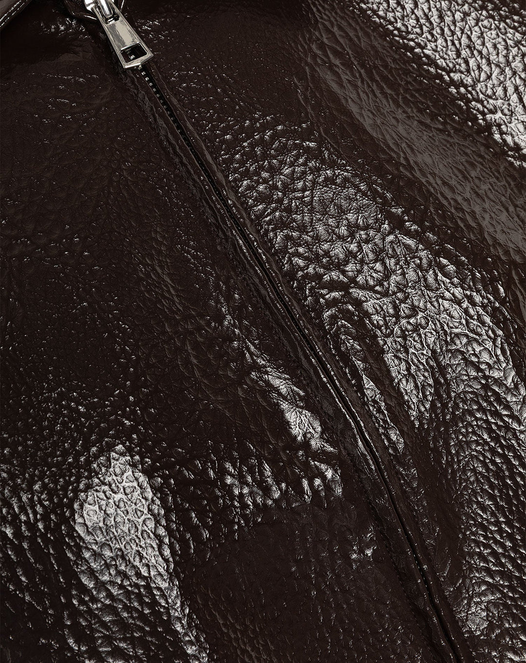 VESTE BALLOON LIZ PU MARRON
