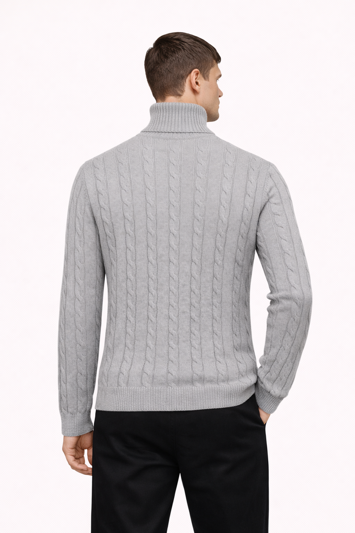 PULL À COL ROULE EN CÂBLES