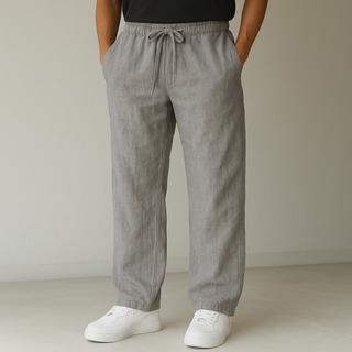 BRYNOUVELLE | PANTALON EN LIN À CORDON POUR HOMME