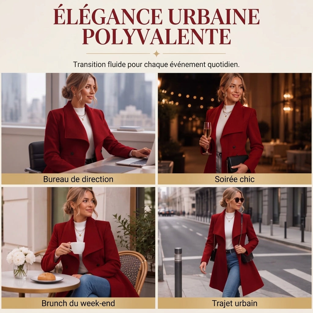 Manteau élégant mi-long pour femme – Silhouette sur mesure &amp; Style intemporel🧥