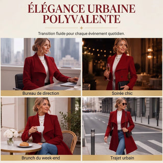Manteau élégant mi-long pour femme – Silhouette sur mesure &amp; Style intemporel🧥