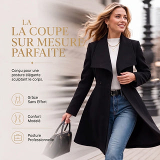 Manteau élégant mi-long pour femme – Silhouette sur mesure &amp; Style intemporel🧥