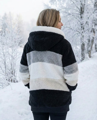 Ombretta | Manteau en Peluche Bicolore