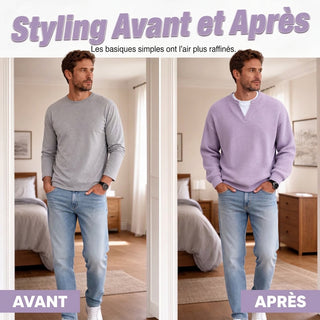 Pull en gaufre structuré pour hommes