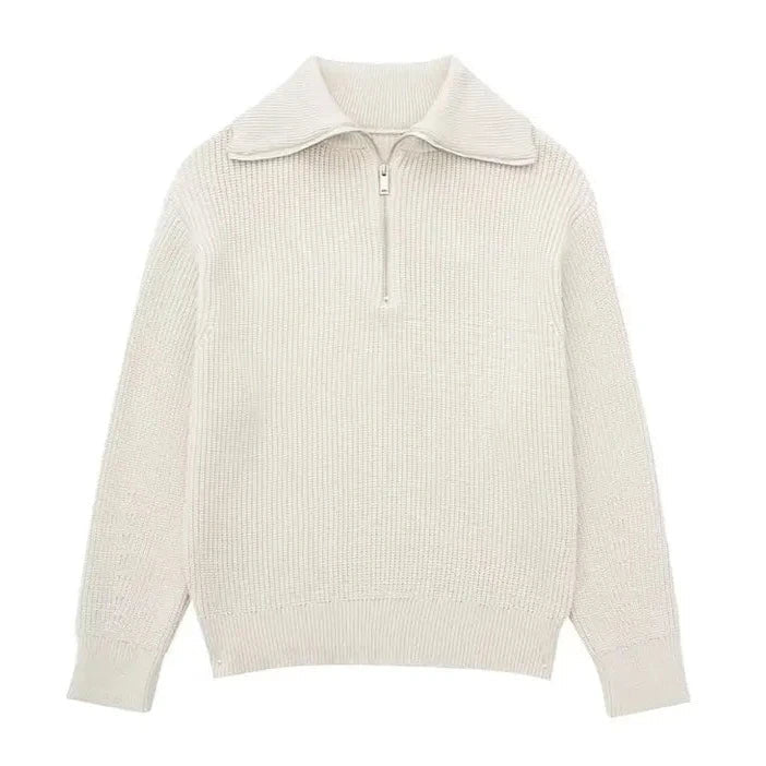 BRYNOUVELLE | Pull zippé rayé