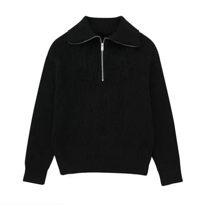 BRYNOUVELLE | Pull zippé rayé