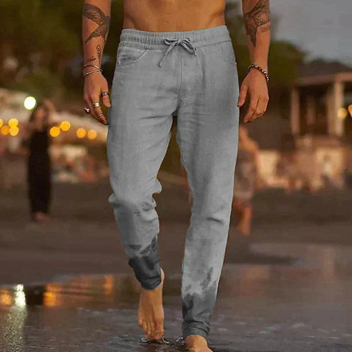 BRYNOUVELLE | PANTALON DE PLAGE CLASSIQUE EN LIN POUR HOMMES