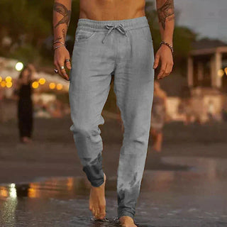 BRYNOUVELLE | PANTALONS DE PLAGE EN LIN CLASSIQUES POUR HOMMES