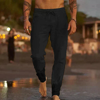 BRYNOUVELLE | PANTALON DE PLAGE CLASSIQUE EN LIN POUR HOMMES