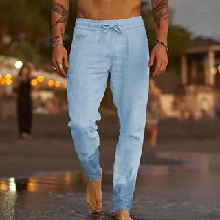 BRYNOUVELLE | PANTALON DE PLAGE CLASSIQUE EN LIN POUR HOMMES