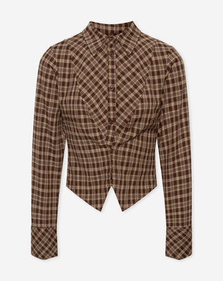 BLOUSE À CARREAUX ISAYA