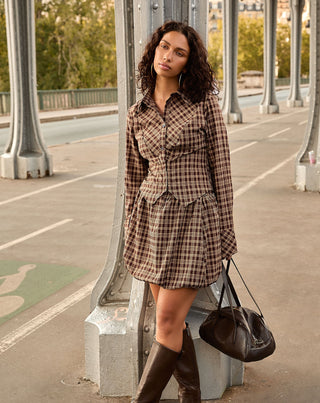 BLOUSE À CARREAUX ISAYA