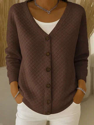 Eleonora | Cardigan Matelassé avec Boutons