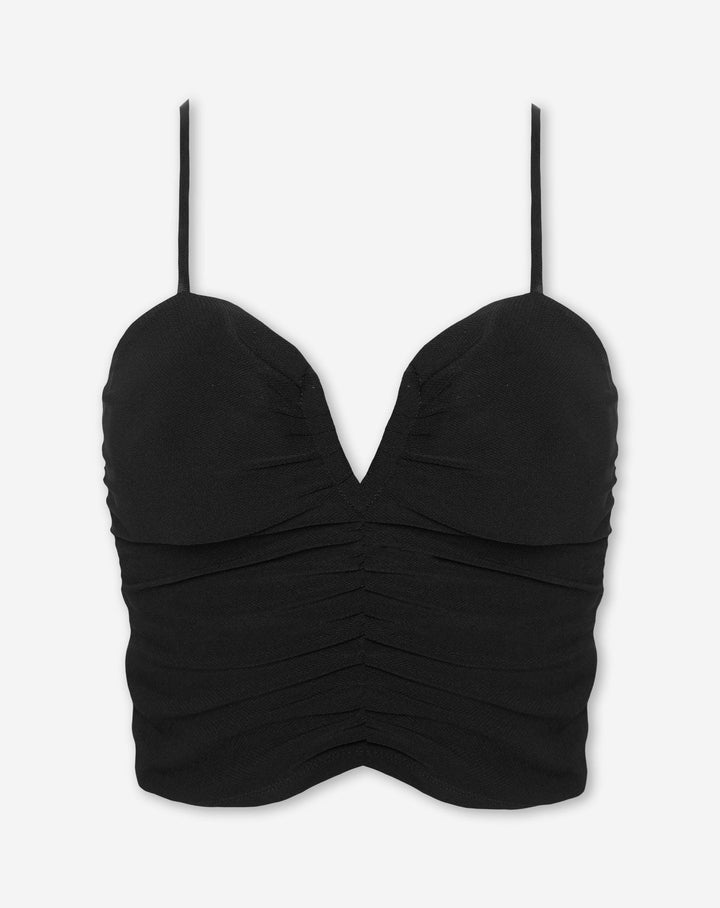 TOP CAMI RUCHÉ ELSA NOIR