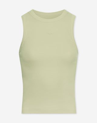 TOP EN BRODERIE RACERBACK PISTACHE