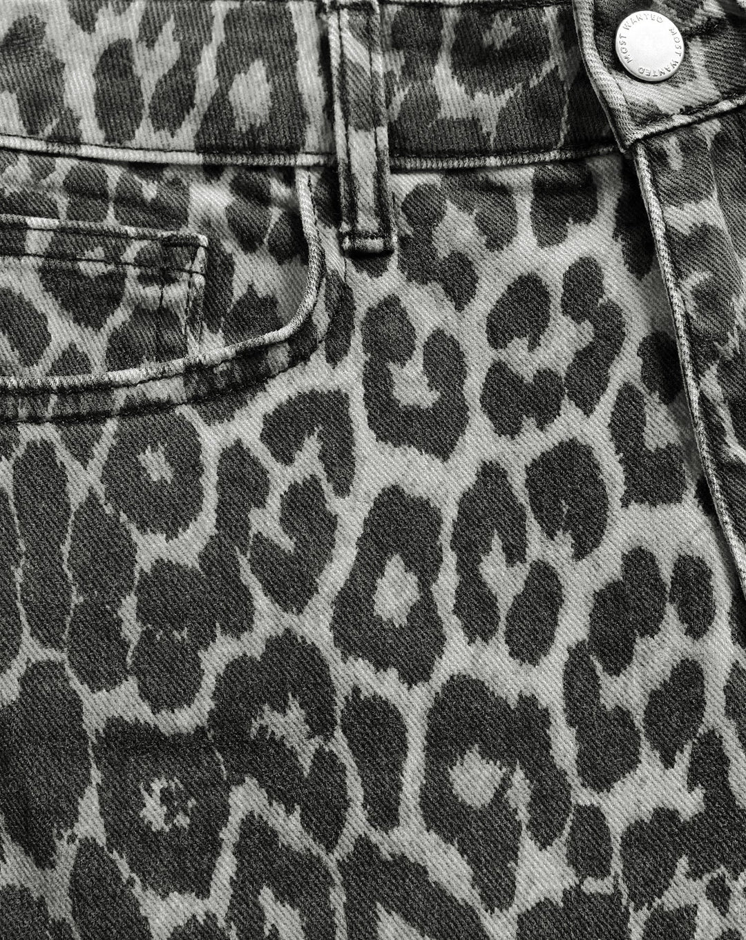 Jupe en denim léopard Prune – gris