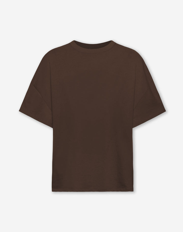 T-SHIRT OVERSIZE BASIQUE BRUN