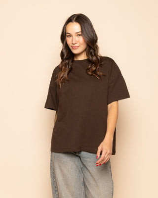 T-SHIRT OVERSIZE BASIQUE BRUN