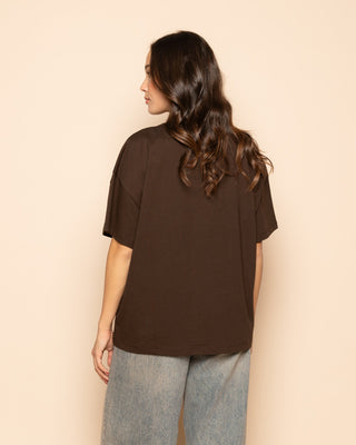 T-SHIRT OVERSIZE BASIQUE BRUN