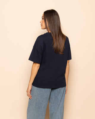 T-SHIRT OVERSIZE BASIQUE MARINE