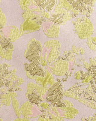 BOMBER JACQUARD FLEURI JAUNE CLAIR