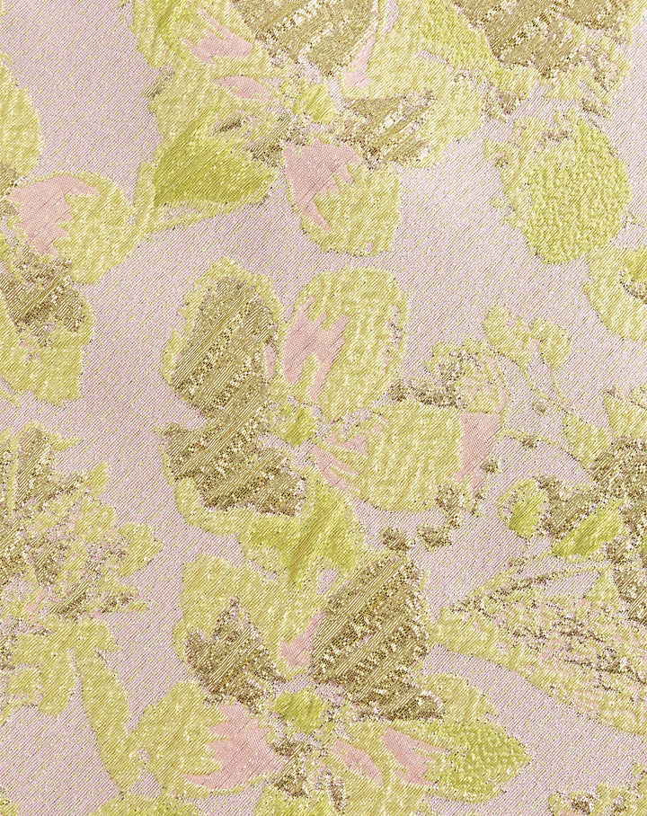 BOMBER JACQUARD FLEURI JAUNE CLAIR