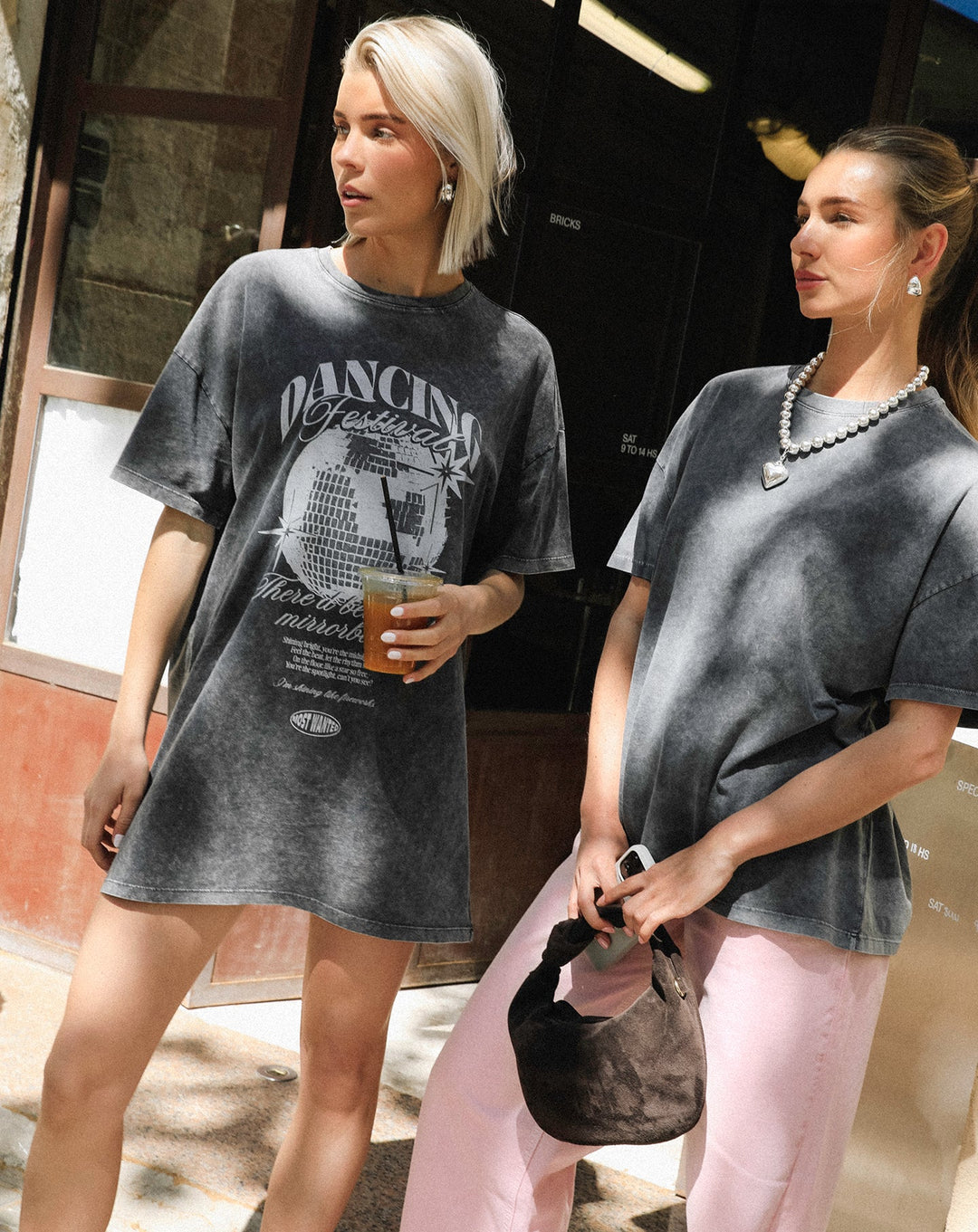 T-SHIRT OVERSIZE ACIDE GRIS
