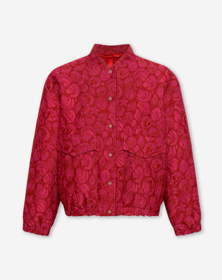 BOMBER JACQUARD ROUGE